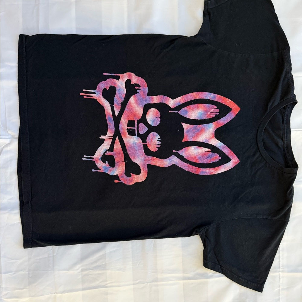 Kids Black Bunny Graphic T-Shirt